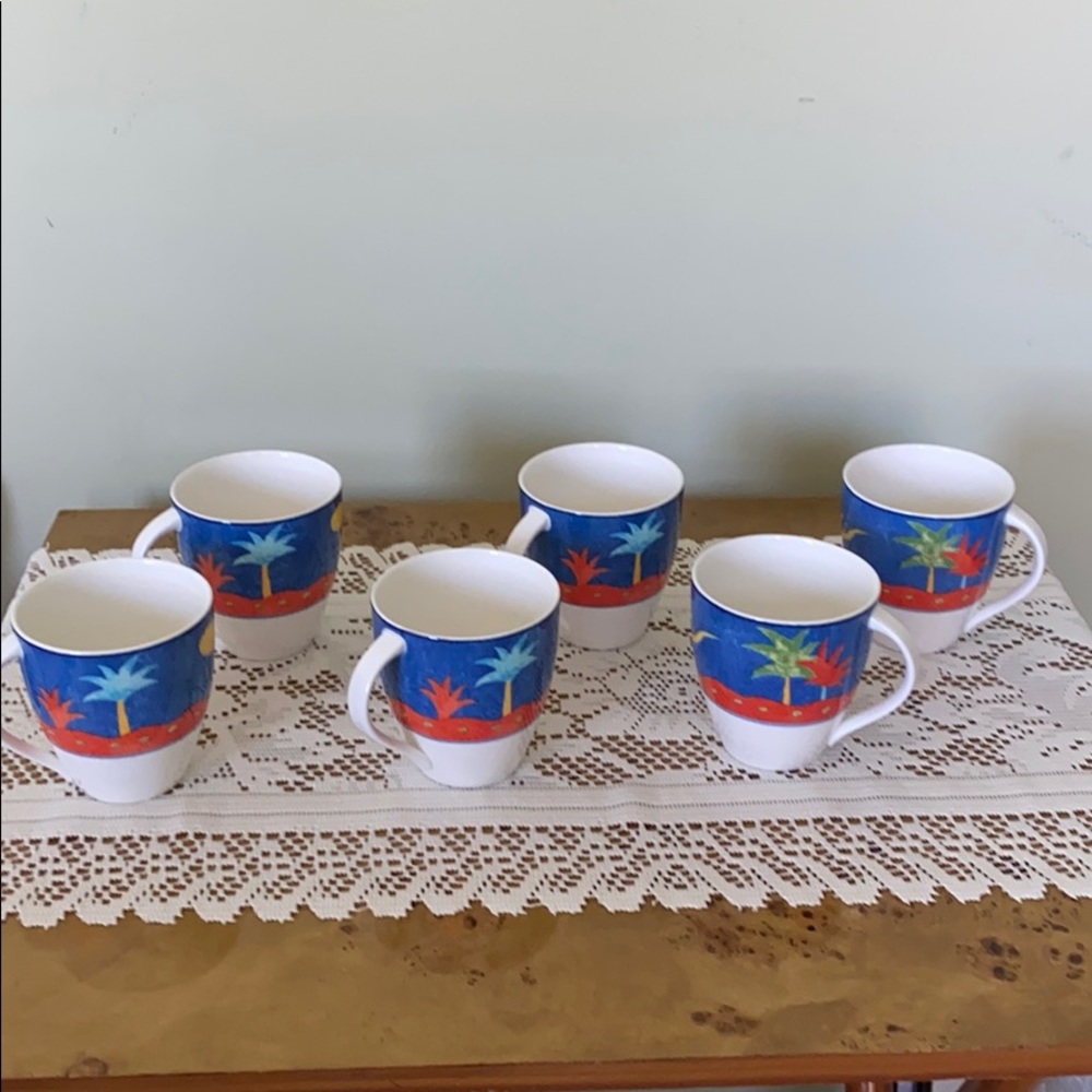 Set of 6 Bone China Cups